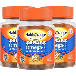3 X 60 Softies Haliborange Orange Flavour Omega 3 Multivitamin 3-12 Years 3 X 60 Softies Haliborange Orange Flavour Omega 3 Multivitamin 3-12 Years