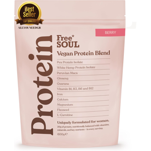 Free Soul Vegan Protein Powder Women Gluten & Soy Free Plant-Based Nutrition Shake 600g Free Soul Vegan Protein Powder Women Gluten & Soy Free Plant-Based Nutrition Shake 600g