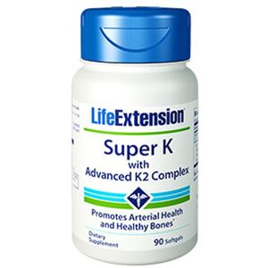 Super K (Vitamin K2) With Advanced K2 Complex - 90 Softgels - Life Extension Super K (Vitamin K2) With Advanced K2 Complex - 90 Softgels - Life Extension