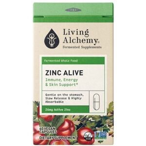 Living Alchemy Zinc Immune Energy And Skin Support 60 Vegan Capsules Living Alchemy Zinc Immune Energy And Skin Support 60 Vegan Capsules