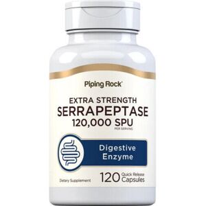 Piping Rock Serrapeptase, 120,000 Spu, 120 Quick Release Capsules, Free P&p Piping Rock Serrapeptase, 120,000 Spu, 120 Quick Release Capsules, Free P&p