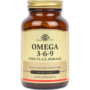 Solgar Omega 3-6-9 Softgels - Pack Of 60 - Blend Of Premium Fish, Flax And Bora Solgar Omega 3-6-9 Softgels - Pack Of 60 - Blend Of Premium Fish, Flax And Bora