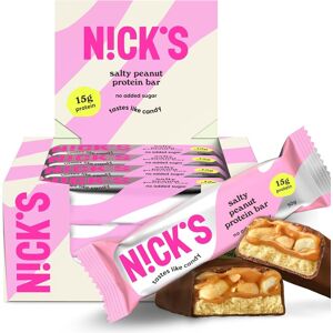 N!Ck'S Nicks Keto Protein Bar Salty Peanut, 15 G Protein, 203 Calories, Low Carb Choco N!Ck'S Nicks Keto Protein Bar Salty Peanut, 15 G Protein, 203 Calories, Low Carb Choco