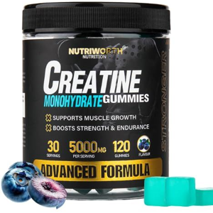 Nutriworth Creatine Gummies 5000mg Lab Tested Monohydrate Full Month... Nutriworth Creatine Gummies 5000mg Lab Tested Monohydrate Full Month...