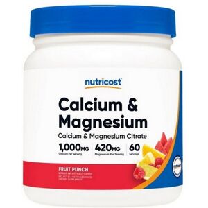 Nutricost Calcium Citrate Magnesium Citrate Powder Fruit Punch 60 Nutricost Calcium Citrate Magnesium Citrate Powder Fruit Punch 60
