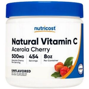 Nutricost Natural Vitamin C Acerola Cherry Powder 8 Oz Nutricost Natural Vitamin C Acerola Cherry Powder 8 Oz