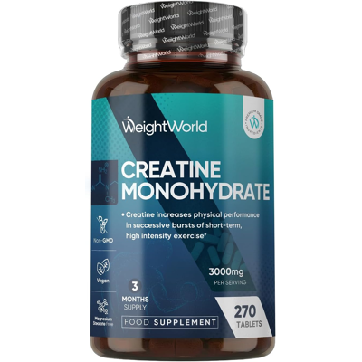 Does Not Apply Creatine Monohydrate 3000mg 270 Vegan Tablets 3 Month Supply Micronised Strength Does Not Apply Creatine Monohydrate 3000mg 270 Vegan Tablets 3 Month Supply Micronised Strength