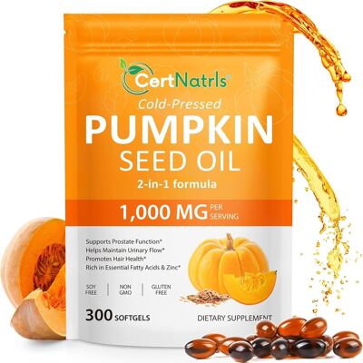 Feeliville Pumpkin Seed Oil Capsules Cold Pressed, Essential Fatty Acids & Zinc 300 So Feeliville Pumpkin Seed Oil Capsules Cold Pressed, Essential Fatty Acids & Zinc 300 So
