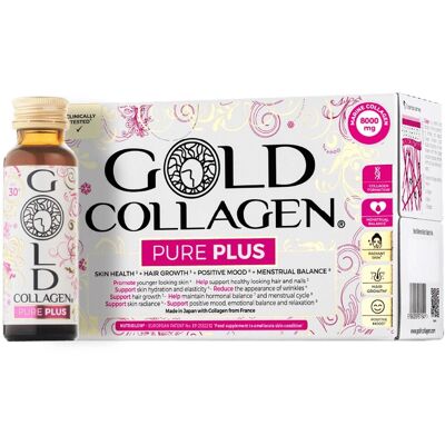 Gold Collagen Pure Plus Men Women Biotin 30+ Skin Hair Nail Supplement - Collagen, Biotin, Skin Radiance Gold Collagen Pure Plus Men Women Biotin 30+ Skin Hair Nail Supplement - Collagen, Biotin, Skin Radiance