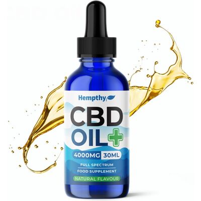Hempthy Cbd Oil - 4000mg- Full Spectrum - Natural Flavour - 30ml - High Strength Hempthy Cbd Oil - 4000mg- Full Spectrum - Natural Flavour - 30ml - High Strength