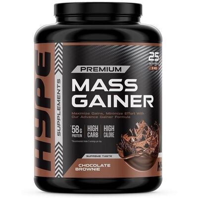 Hype Mass Gainer Chocolate Brownie - 3kg Hype Mass Gainer Chocolate Brownie - 3kg
