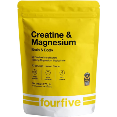 Fourfive Creatine & Magnesium Powder (Creatine Monohydrate) Easy Dissolve & Vega Fourfive Creatine & Magnesium Powder (Creatine Monohydrate) Easy Dissolve & Vega