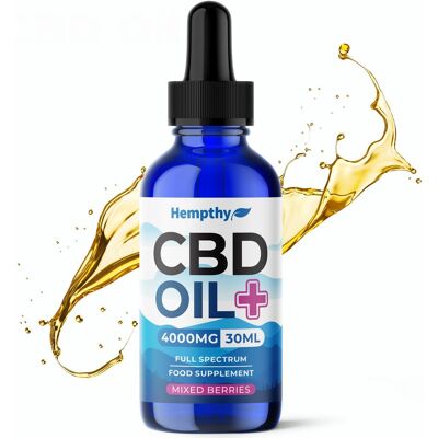Hempthy Cbd Oil - 4000mg - Full Spectrum - Mct Oil - Mixed Berry - Thc Free - 30ml Hempthy Cbd Oil - 4000mg - Full Spectrum - Mct Oil - Mixed Berry - Thc Free - 30ml