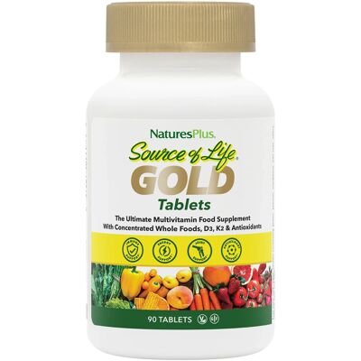 Nature's Plus NaturesPlus, Source of Life Gold, Multi-Vitamin - 90 Tablets Nature's Plus NaturesPlus, Source of Life Gold, Multi-Vitamin - 90 Tablets