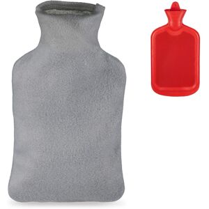 Relaxdays 4 X Hot Water Bottle With Cover Bed Bottle Warm Water Bag 1.5 L Rubber Relaxdays 4 X Hot Water Bottle With Cover Bed Bottle Warm Water Bag 1.5 L Rubber