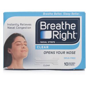 Breathe Right Nasal Strips Clear Small Medium 10 Strips X 6 For Sleep Apnea Breathe Right Nasal Strips Clear Small Medium 10 Strips X 6 For Sleep Apnea