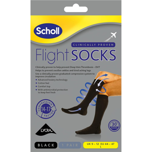 Scholl Comfortable Flight Socks - Compression Stocking For Travel - Enhances Blo Scholl Comfortable Flight Socks - Compression Stocking For Travel - Enhances Blo