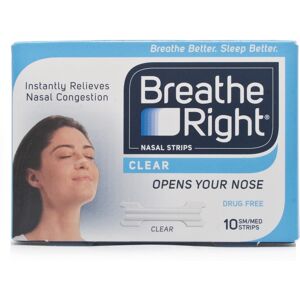 Breathe Right Nasal Strips Clear Small Medium 10 Strips X 6 For Sleep Apnea Breathe Right Nasal Strips Clear Small Medium 10 Strips X 6 For Sleep Apnea
