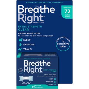 Breathe Right Extra Strength Nasal Strips, Clear, 72 Count Breathe Right Extra Strength Nasal Strips, Clear, 72 Count