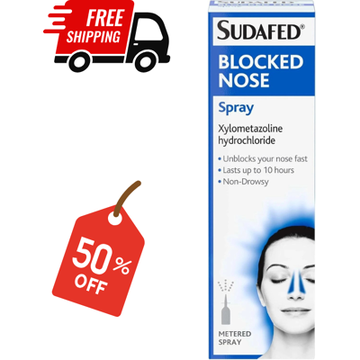Sudafed Blocked Nose Spray Unblocks Nose Fast Last For 10hrs - New Pack 15ml Sudafed Blocked Nose Spray Unblocks Nose Fast Last For 10hrs - New Pack 15ml