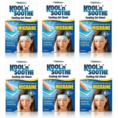 Kool N Soothe Cooling Migraine Headache Pain Relief Gel 4 Sheets (24 Pads) Kool N Soothe Cooling Migraine Headache Pain Relief Gel 4 Sheets (24 Pads)