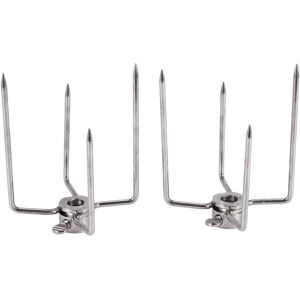 Sodial 4x(2pcs Bbq Rotisserie Meat Forks Clamp Grill Meatpicks Stainless Steel8446 Sodial 4x(2pcs Bbq Rotisserie Meat Forks Clamp Grill Meatpicks Stainless Steel8446