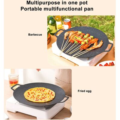 Korean Bbq Plate Barbecue Grill Non Stick Circular Frying Pan For Home Outdo-Use Korean Bbq Plate Barbecue Grill Non Stick Circular Frying Pan For Home Outdo-Use