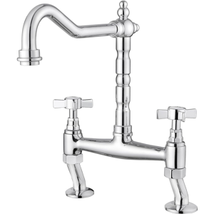 Does Not Apply Classic Bridge Mixer Tap Chrome Crosshead Handles Deck Mounted Monobloc Traditio Does Not Apply Classic Bridge Mixer Tap Chrome Crosshead Handles Deck Mounted Monobloc Traditio