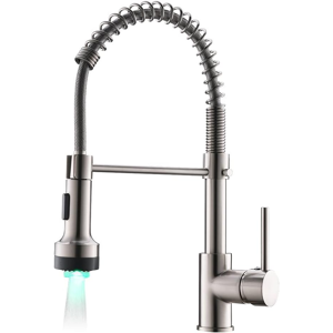 Does Not Apply Led Kitchen Tap With Spiral Spring, Kitchen Tap 360° Swivelling Sink Fittings, E Does Not Apply Led Kitchen Tap With Spiral Spring, Kitchen Tap 360° Swivelling Sink Fittings, E