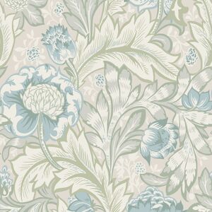 Et12304 - Arts And Crafts Acanthus Garden Beige Blue Green Galerie Wallpaper Et12304 - Arts And Crafts Acanthus Garden Beige Blue Green Galerie Wallpaper