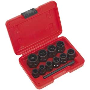 Bolt Extractor Set 11pc 3/8\"Sq Drive Or Spanner - Sealey Ak8184 New Bolt Extractor Set 11pc 3/8\"Sq Drive Or Spanner - Sealey Ak8184 New
