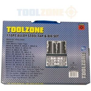Toolzone 110pc Alloy Steel Tap And Die Set Diy Garage Workshop Toolzone 110pc Alloy Steel Tap And Die Set Diy Garage Workshop