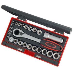 Neilsen 25pc Go Through Ratchet Socket Set 10-19mm Hollow Wrench - Ct1717 Neilsen 25pc Go Through Ratchet Socket Set 10-19mm Hollow Wrench - Ct1717