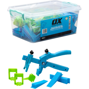 Ox Tools Ox Tile Level System Set 100 Wedges, 100 5mm X 25mm Spacers & Pliers,ox-P161815 Ox Tools Ox Tile Level System Set 100 Wedges, 100 5mm X 25mm Spacers & Pliers,ox-P161815