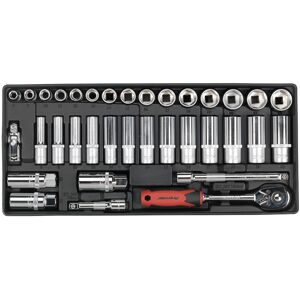 Sealey Tool Tray With Socket Set 35pc 3/8"Sq Drive Sealey Tool Tray With Socket Set 35pc 3/8"Sq Drive
