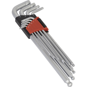 Ball-End Hex Key Set 9pc Lock-On™ - Metric - Sealey Ak7180 New Ball-End Hex Key Set 9pc Lock-On™ - Metric - Sealey Ak7180 New