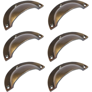 Does Not Apply Hammer & Tongs Curved Cabinet Drawer Pull - W95mm X H46mm - Brass - Pack Of 6 - Does Not Apply Hammer & Tongs Curved Cabinet Drawer Pull - W95mm X H46mm - Brass - Pack Of 6 -