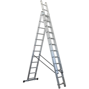 Aluminium Extension Combination Ladder 3x12 En 131 - Sealey Acl312 New Aluminium Extension Combination Ladder 3x12 En 131 - Sealey Acl312 New