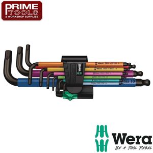 Wera 073593 Hexplus 9 Piece Multi Colour Ball End Hexagon Allen Key Set 1.5-10mm Wera 073593 Hexplus 9 Piece Multi Colour Ball End Hexagon Allen Key Set 1.5-10mm
