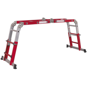 Aluminium Multipurpose Ladder En 131 Adjustable Height - Sealey Afpl2 New Aluminium Multipurpose Ladder En 131 Adjustable Height - Sealey Afpl2 New