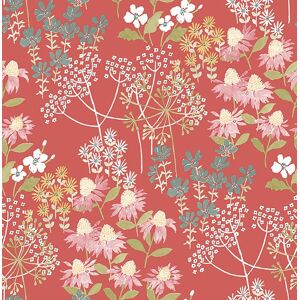 Fd27019_terrace Meadow Floral Vibrant Red Pink Green Yellow Fine Decor Wallpaper Fd27019_terrace Meadow Floral Vibrant Red Pink Green Yellow Fine Decor Wallpaper