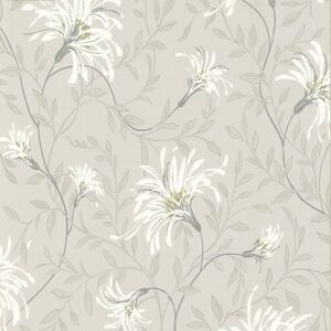 1838 Wallcoverings 1601-101-01 - Rosemore Daisy Floral Trails Grey White Yellow - Wallpaper 1838 Wallcoverings 1601-101-01 - Rosemore Daisy Floral Trails Grey White Yellow - Wallpaper