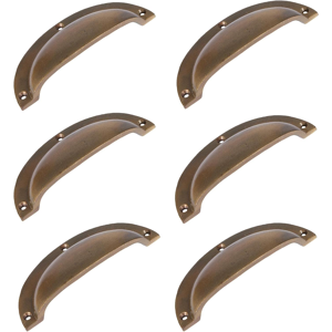 Does Not Apply Hammer & Tongs Curved Cabinet Drawer Pull - W130mm X H50mm - Brass - Pack Of 6 - Does Not Apply Hammer & Tongs Curved Cabinet Drawer Pull - W130mm X H50mm - Brass - Pack Of 6 -