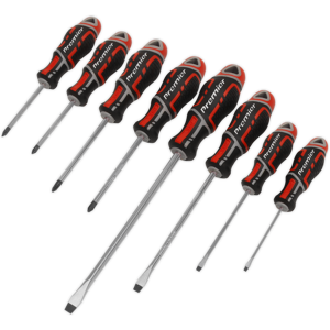 Screwdriver Set 8pc Gripmax® - Red - Sealey Ak4322 New Screwdriver Set 8pc Gripmax® - Red - Sealey Ak4322 New