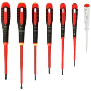 Bahco Be-9887s Ergo Vde Insulated Screwdriver Set, 7 Pieceone Size Multi Colour Bahco Be-9887s Ergo Vde Insulated Screwdriver Set, 7 Pieceone Size Multi Colour