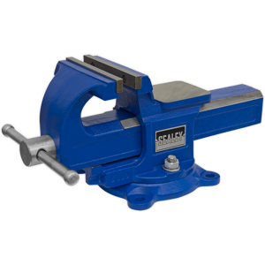 Vice 125mm Quick Action Swivel Base Sg Iron - Sealey Qave125 New Vice 125mm Quick Action Swivel Base Sg Iron - Sealey Qave125 New