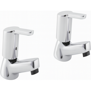 Evg Instinct S12 Chrome Basin Tap Pair With Modern Lever Handles Evg Instinct S12 Chrome Basin Tap Pair With Modern Lever Handles