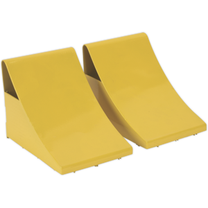 Heavy-Duty Steel Wheel Chocks 4kg - Pair - Sealey Wc05 New Heavy-Duty Steel Wheel Chocks 4kg - Pair - Sealey Wc05 New