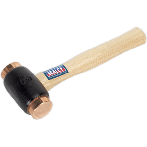 Copper Faced Hammer 4.3lb Hickory Shaft - Sealey Cfh04 New Copper Faced Hammer 4.3lb Hickory Shaft - Sealey Cfh04 New