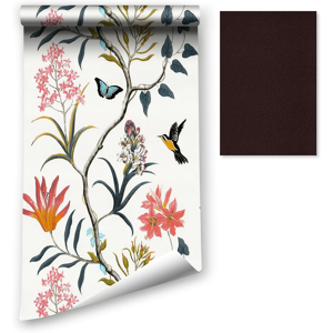 Does Not Apply Peel And Stick Wallpaper, 44.5x700cm Floral Plants Birds Butterflies Contact Wal Does Not Apply Peel And Stick Wallpaper, 44.5x700cm Floral Plants Birds Butterflies Contact Wal